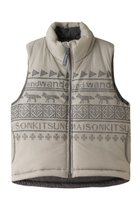 【アンドワンダー/and wander】の【UNISEX】【MAISON KITSUNE × and wander】 nordic borderinsulation vest ライトベージュ|ID:prp329100003672382