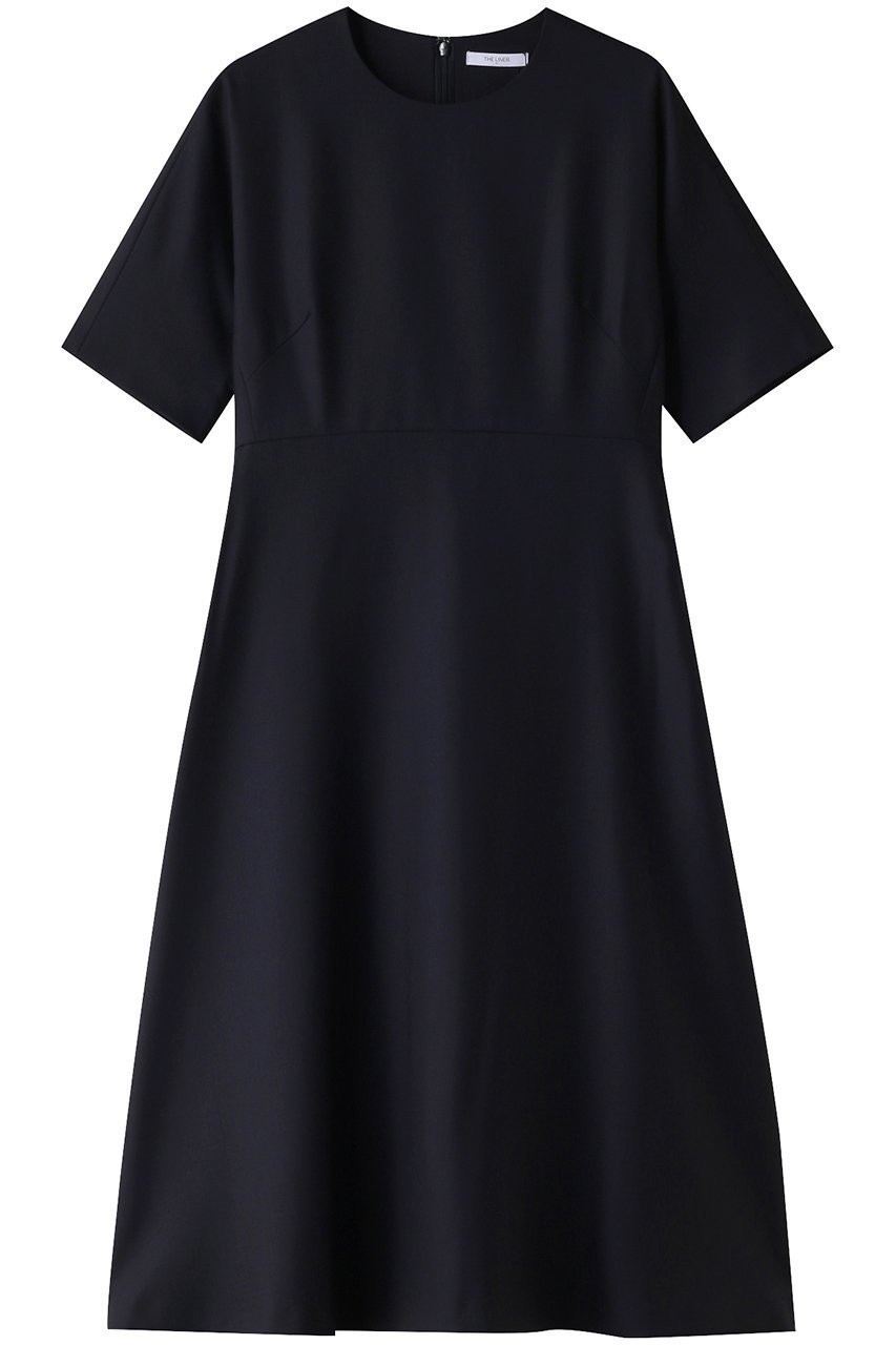 【ザ ライナー/THE LINER】のウール フレア ドレス インテリア・キッズ・メンズ・レディースファッション・服の通販 founy(ファニー) 　ファッション　Fashion　レディースファッション　Fashion for Women　ワンピース　Dresses　フォーマル・パーティードレス・結婚式用ドレス　Elegant & Casual Dresses　チュニック　Tunic Tops & Dresses　シンプル　Simple, Minimal　チュニック　Tunic, Long Top　ドレス　Dress, One-Piece　フレア　Flare, Flared　洗える　Machine Washable　ネイビー|ID: prp329100003677954 ipo3291000000036757996