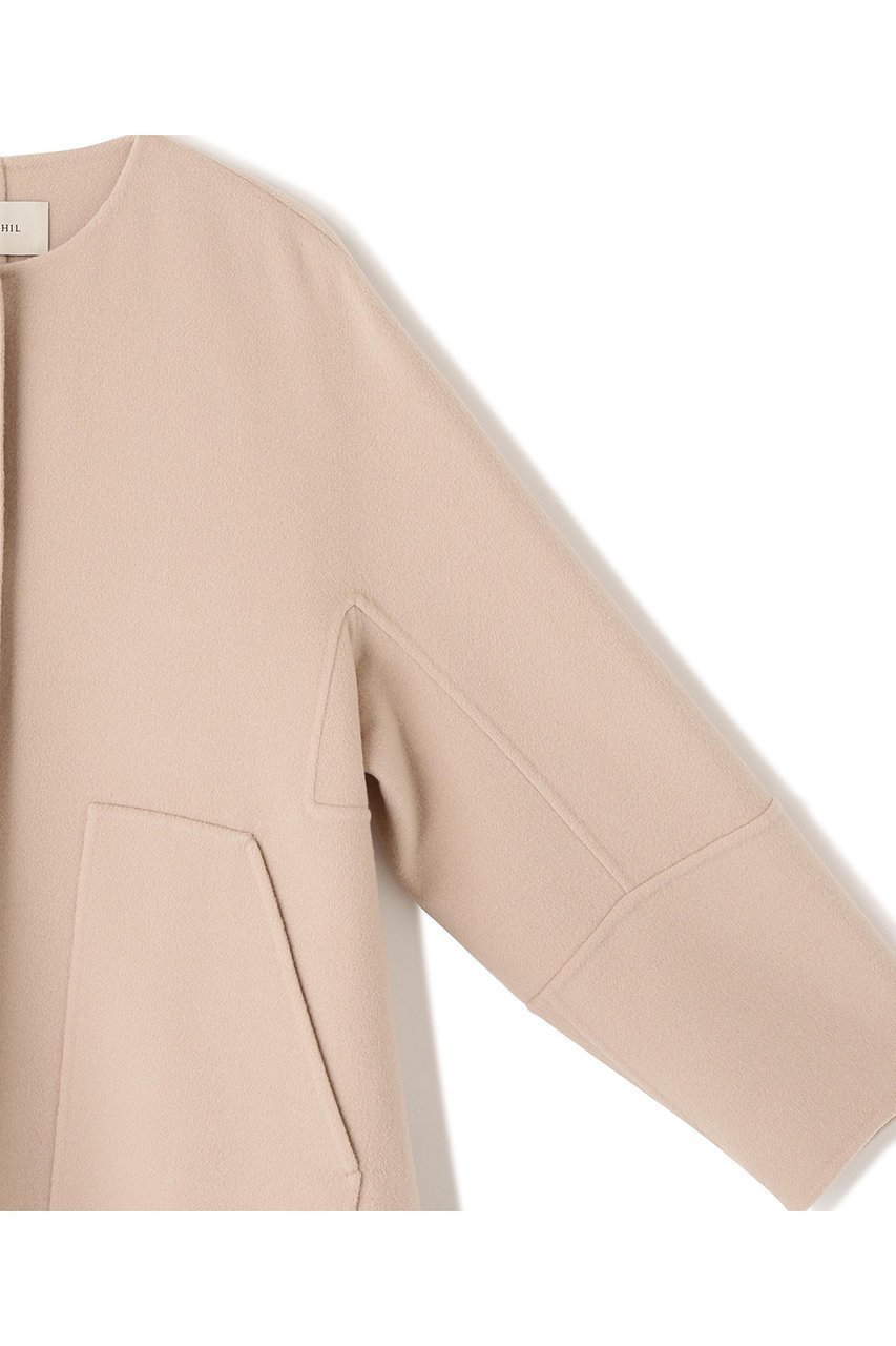 【ル フィル/LE PHIL】のソフトウールリバーノーカラーコート 人気、トレンドファッション・服の通販 founy(ファニー) 　ファッション　Fashion　レディースファッション　Fashion for Women　アウター　Coat / Outerwear Collection　コート・ロングコート・ピーコート　Long Coats, Peacoats & More　シンプル　Simple, Minimal　スタンダード　Standard, Basic　ストール　Stole, Wrap　ポケット　Pocket, Pocket Detail　マフラー　Scarf, Muffler　ロング　Long, Long-Length　other-4|ID: prp329100003677957 ipo3291000000035880916