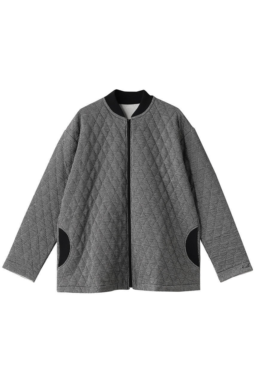 【キッドブルー/KID BLUE】のキルト千鳥JQトップ インテリア・キッズ・メンズ・レディースファッション・服の通販 founy(ファニー) 　ファッション　Fashion　レディースファッション　WOMEN　トップス・カットソー　Tops/Tshirt　キルト　Quilt　ブルゾン　Blouson　ポケット　Pocket　ブラック|ID: prp329100003680119 ipo3291000000024165981