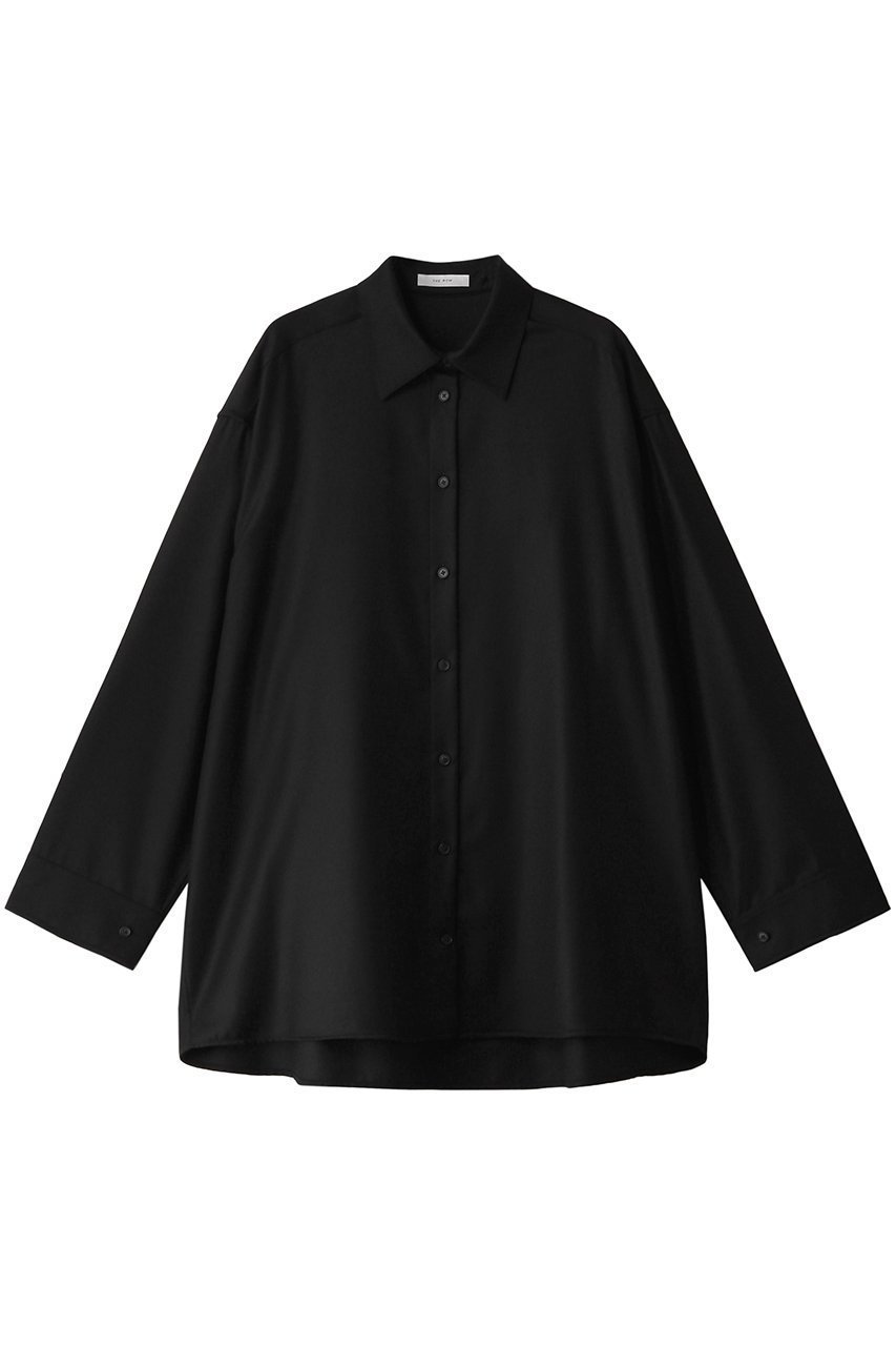 【ザ ロウ/THE ROW】のCAROLINE SHIRT インテリア・キッズ・メンズ・レディースファッション・服の通販 founy(ファニー) 　ファッション　Fashion　レディースファッション　Fashion for Women　トップス・カットソー　Cut & Sew Tops　シャツ・ブラウス・オフィスカジュアル　Elegant Blouses & Button-Ups　スリーブ　Sleeve, Long Sleeve / Short Sleeve　ファブリック　Fabric, Textile　リュクス　Luxury, Elegant, High-End, Chic　ロング　Long, Long-Length　定番　Standard, Basic Item　ブラック|ID: prp329100003683027 ipo3291000000035367324