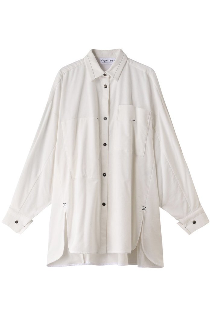 【ナゴンスタンス/nagonstans】の16Wコーデュロイ フレア SH/シャツ インテリア・キッズ・メンズ・レディースファッション・服の通販 founy(ファニー) https://founy.com/ ファッション Fashion レディースファッション Fashion for Women トップス・カットソー Cut & Sew Tops シャツ・ブラウス・オフィスカジュアル Elegant Blouses & Button-Ups アシンメトリー Asymmetrical Style コーデュロイ Corduroy, Cord Fabric スリーブ Sleeve, Long Sleeve / Short Sleeve フレア Flare, Flared ロング Long, Long-Length 軽量 Lightweight, Ultra Light |ID: prp329100003684916 ipo3291000000036402327