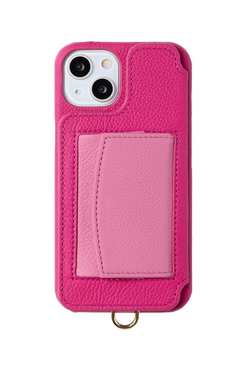 【デミュウ/DEMIU】のiPhone14 POCHE 背面収納スマホケース ストラップ別売 インテリア・キッズ・メンズ・レディースファッション・服の通販 founy(ファニー) 　ファッション　Fashion　レディースファッション　WOMEN　ショルダー　Shoulder　スリット　Slit　財布　Wallet　デニム　Denim　フランス　France　ポケット　Pocket　マグネット　Magnet　ユニセックス　Unisex　ラップ　Wrap　おすすめ　Recommend　スマホケース　Phone Case　iPhone アイフォーン　Iphone　マゼンタピンク×ピンク|ID: prp329100003686247 ipo3291000000028464200