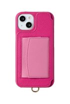 【デミュウ/DEMIU】のiPhone14 POCHE 背面収納スマホケース ストラップ別売 マゼンタピンク×ピンク|ID: prp329100003686247 ipo3291000000032871750