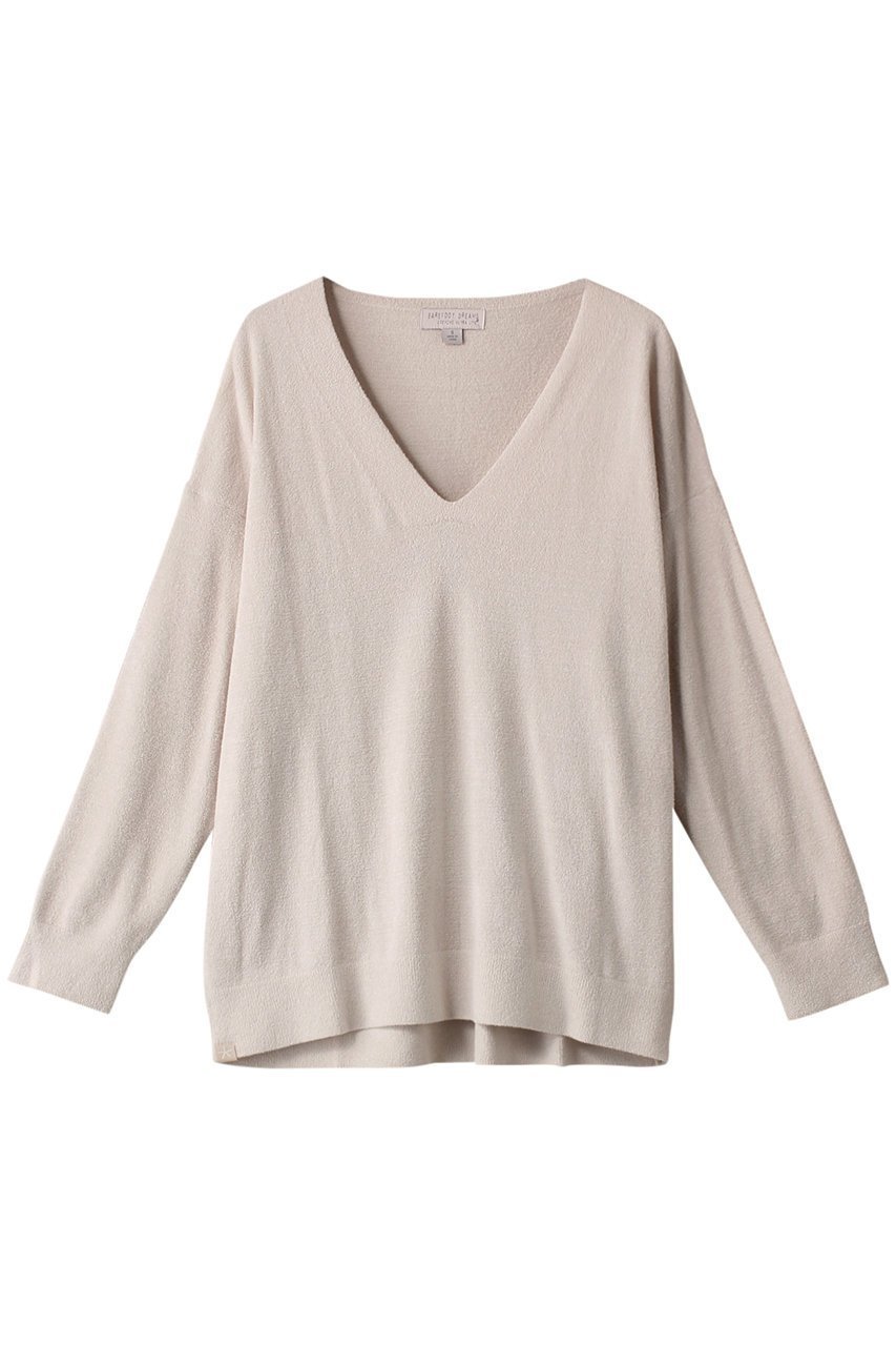 【ベアフット ドリームズ/BAREFOOT DREAMS】のコージーシックウルトラライト Vネックハイロープルオーバー インテリア・キッズ・メンズ・レディースファッション・服の通販 founy(ファニー) 　ファッション　Fashion　レディースファッション　Fashion for Women　トップス・カットソー　Cut & Sew Tops　ニット　Knit Tops & Sweaters　カジュアルプルオーバー・ニットトップス　Pullovers & Knit Tops / Casual Pullovers　Vネックトップス　V-Neck Tops / V-Cut Neckline Shirts　なめらか　Smooth, Silky Texture　シンプル　Simple, Minimal　ボトム　Bottoms, Lower Wear　ソフトアーモンド|ID: prp329100003687932 ipo3291000000035761641