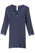 【ハンロ/HANRO】のWOOLEN LACE七分袖 ブルー|ID: prp329100003691366 ipo3291000000035785587