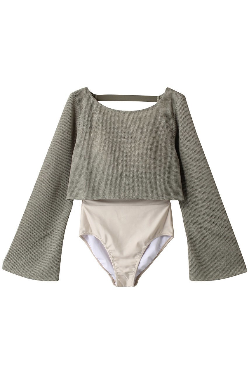 【レイール/Reir】の【San-ai Resort】Summer Knitレイヤードセット インテリア・キッズ・メンズ・レディースファッション・服の通販 founy(ファニー) ファッション Fashion レディースファッション Fashion for Women 水着 Swimwear レディース水着・ビーチウェア Swimwear & Beachwear ショート Short, Short Length スポーツ Sports, Activewear スリーブ Sleeve, Long Sleeve / Short Sleeve トレンド Trend, Trending Now ルーズ Loose, Oversized 夏 Summer 水着 Swimsuit, Swimwear グリーン|ID: prp329100003692601 ipo3291000000035761688