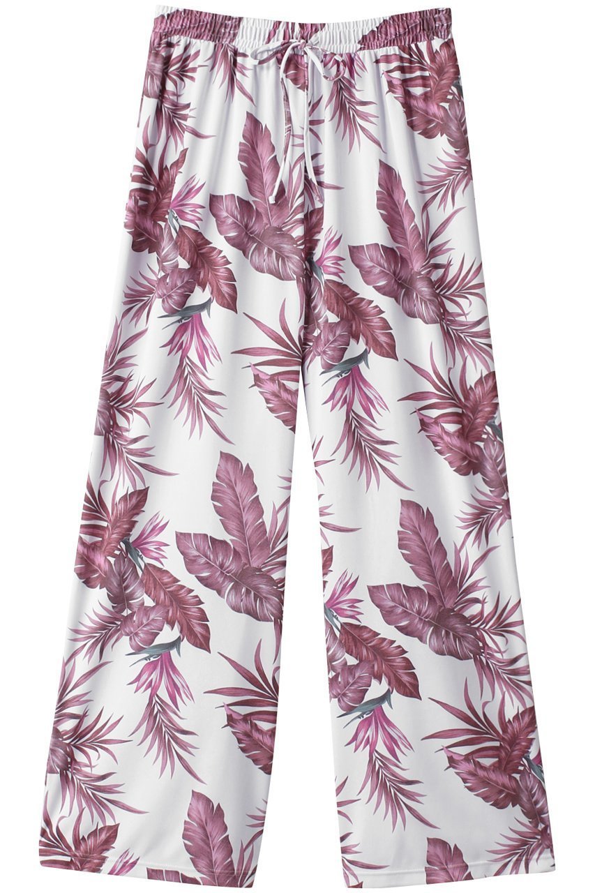 【コーラルヴェール/Coral Veil】のSlab Leafパンツ インテリア・キッズ・メンズ・レディースファッション・服の通販 founy(ファニー) 　ファッション　Fashion　レディースファッション　Fashion for Women　パンツ　Pants & Trousers　スポーツウェア　Functional & Stylish Sportswear　スポーツ パンツ　Workout Pants / Training Shorts / Joggers　スポーツ　Sports, Activewear　プリント　Print, Printed Pattern　リゾート　Resort, Vacation Style　リーフ　Leaf, Botanical Leaf　ワイド　Wide, Wide Fit　旅行　Travel　ピンク|ID: prp329100003692607 ipo3291000000035528044