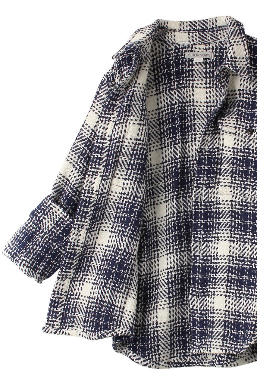 【アウターノウン/OUTERKNOWN / MEN】の【MEN】CLOUD WEAVE コ ットンツイルチェックシャツジャケット 人気、トレンドファッション・服の通販 founy(ファニー) 　ファッション　Fashion　メンズファッション　Fashion for Men　アウトドア　Outdoor Clothing　スリーブ　Sleeve, Long Sleeve / Short Sleeve　チェック　Check, Plaid, Tartan　ロング　Long, Long-Length　other-6|ID: prp329100003693431 ipo3291000000035439427