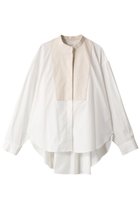 【ミディウミソリッド/MIDIUMISOLID】のwide shirt with corduroy シャツ off white|ID:prp329100003693438