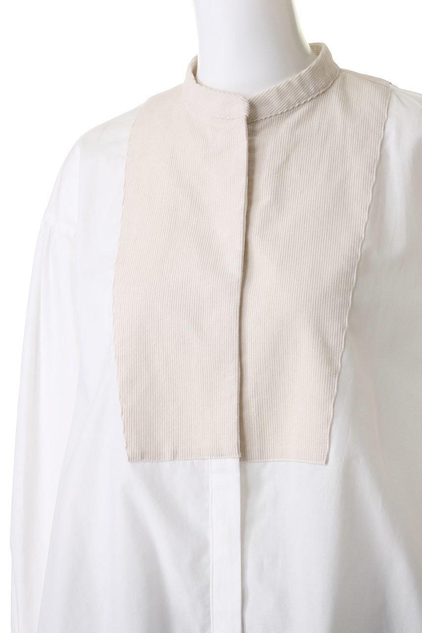 【ミディウミソリッド/MIDIUMISOLID】のwide shirt with corduroy シャツ 人気、トレンドファッション・服の通販 founy(ファニー) 　ファッション　Fashion　レディースファッション　WOMEN　トップス・カットソー　Tops/Tshirt　シャツ/ブラウス　Shirts/Blouses　コーデュロイ　Corduroy　シンプル　Simple　スリーブ　Sleeve　ボトム　Bottom　ロング　Long　ワイド　Wide　A/W・秋冬　Aw・Autumn/Winter・Fw・Fall-Winter　other-5|ID: prp329100003693438 ipo3291000000031391669