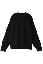 【メゾンスペシャル/MAISON SPECIAL】の【UNISEX】C/ACプライムオーバーミドルゲージアゼクルーネックニットPO BLK(ブラック)|ID:prp329100003693447