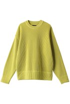 【メゾンスペシャル/MAISON SPECIAL】の【UNISEX】C/ACプライムオーバーミドルゲージアゼクルーネックニットPO LIME(ライム)|ID:prp329100003693447