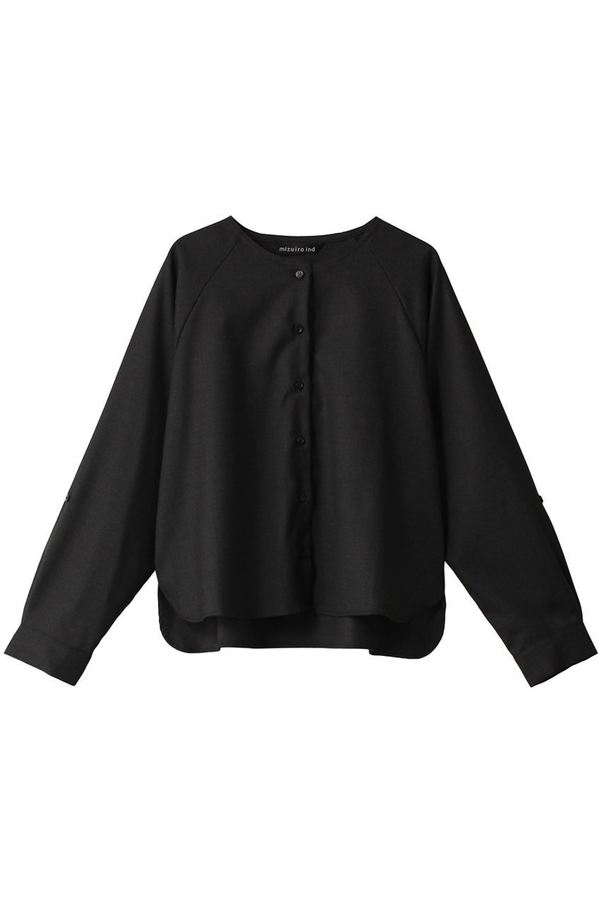 【ミズイロ インド/mizuiro ind】のT/R serge raglan shirt シャツ 人気、トレンドファッション・服の通販 founy(ファニー) 　ファッション　Fashion　レディースファッション　WOMEN　トップス・カットソー　Tops/Tshirt　シャツ/ブラウス　Shirts/Blouses　なめらか　Smooth　シンプル　Simple　スリーブ　Sleeve　バランス　Balance　ロング　Long　ロールアップ　Roll Up　定番　Standard　 other-1|ID: prp329100003693460 ipo3291000000026949413