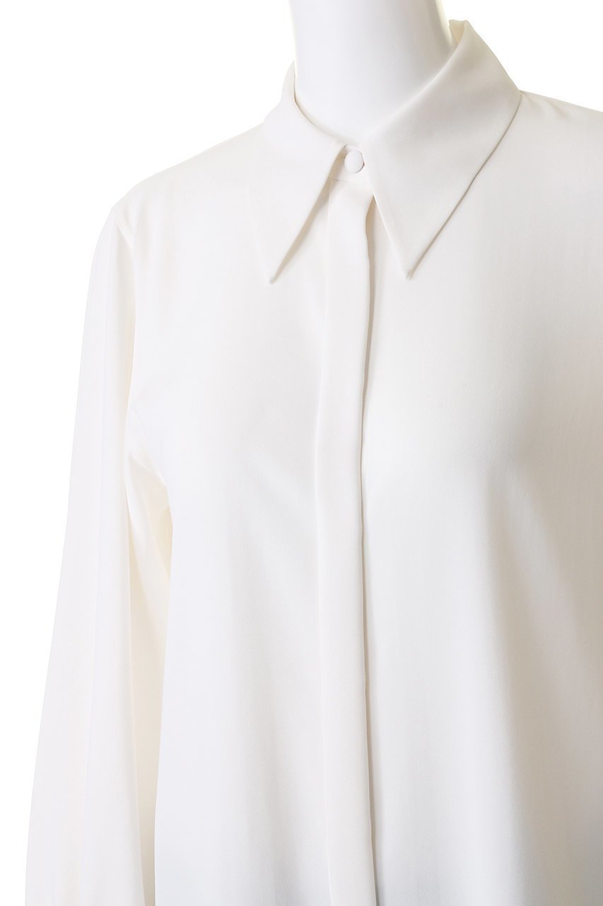 【コルピエロ/Col Pierrot】のビッグカラージョーゼットブラウス 人気、トレンドファッション・服の通販 founy(ファニー) 　ファッション　Fashion　レディースファッション　Fashion for Women　トップス・カットソー　Cut & Sew Tops　シャツ・ブラウス・オフィスカジュアル　Elegant Blouses & Button-Ups　なめらか　Smooth, Silky Texture　オケージョン　Occasion Wear　シンプル　Simple, Minimal　ジョーゼット　Georgette, Semi-Sheer Fabric　スリーブ　Sleeve, Long Sleeve / Short Sleeve　ビッグ　Big, Oversized　ボトム　Bottoms, Lower Wear　ロング　Long, Long-Length　エレガント 上品　Elegant　other-5|ID: prp329100003693490 ipo3291000000036739846