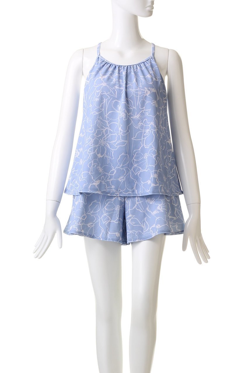 【レイール/Reir】の【San-ai Resort】Floral Brush3点セット 人気、トレンドファッション・服の通販 founy(ファニー) 　ファッション　Fashion　レディースファッション　Fashion for Women　トップス・カットソー　Cut & Sew Tops　キャミソール&ノースリーブ　Camisoles & Sleeveless Tops　シャツ・ブラウス・オフィスカジュアル　Elegant Blouses & Button-Ups　ロングTシャツ・Tシャツ　Longline T-Shirts & Tees　カットソー・ベーシックTシャツ　Cut-and-Sewn Tops / Stretch Tees & Basics　キャミソール　Camisole, Spaghetti Strap Top　ショーツ　Shorts, Short Pants　タンク　Tank Top, Sleeveless Top　フラワー　Flower, Floral　フレア　Flare, Flared　プリント　Print, Printed Pattern　ボトム　Bottoms, Lower Wear　other-2|ID: prp329100003696467 ipo3291000000031391300