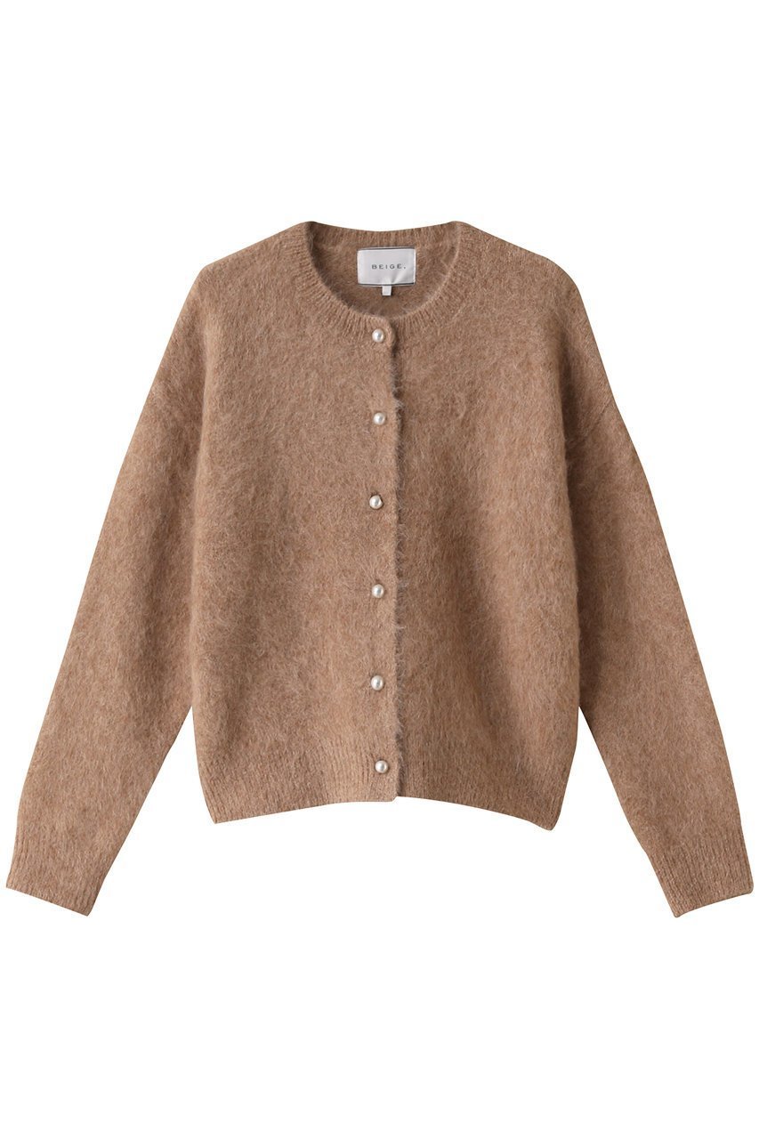 【ベイジ,/BEIGE,】のPERCIER(ペルシェ)/カーディガン インテリア・キッズ・メンズ・レディースファッション・服の通販 founy(ファニー) 　ファッション　Fashion　レディースファッション　WOMEN　トップス・カットソー　Tops/Tshirt　ニット　Knit Tops　カーディガン　Cardigans　おすすめ　Recommend　カーディガン　Cardigan　パール　Pearl　フェミニン　Feminine　エレガント 上品　Elegant　羽織　Haori　Camel|ID: prp329100003696475 ipo3291000000029931561