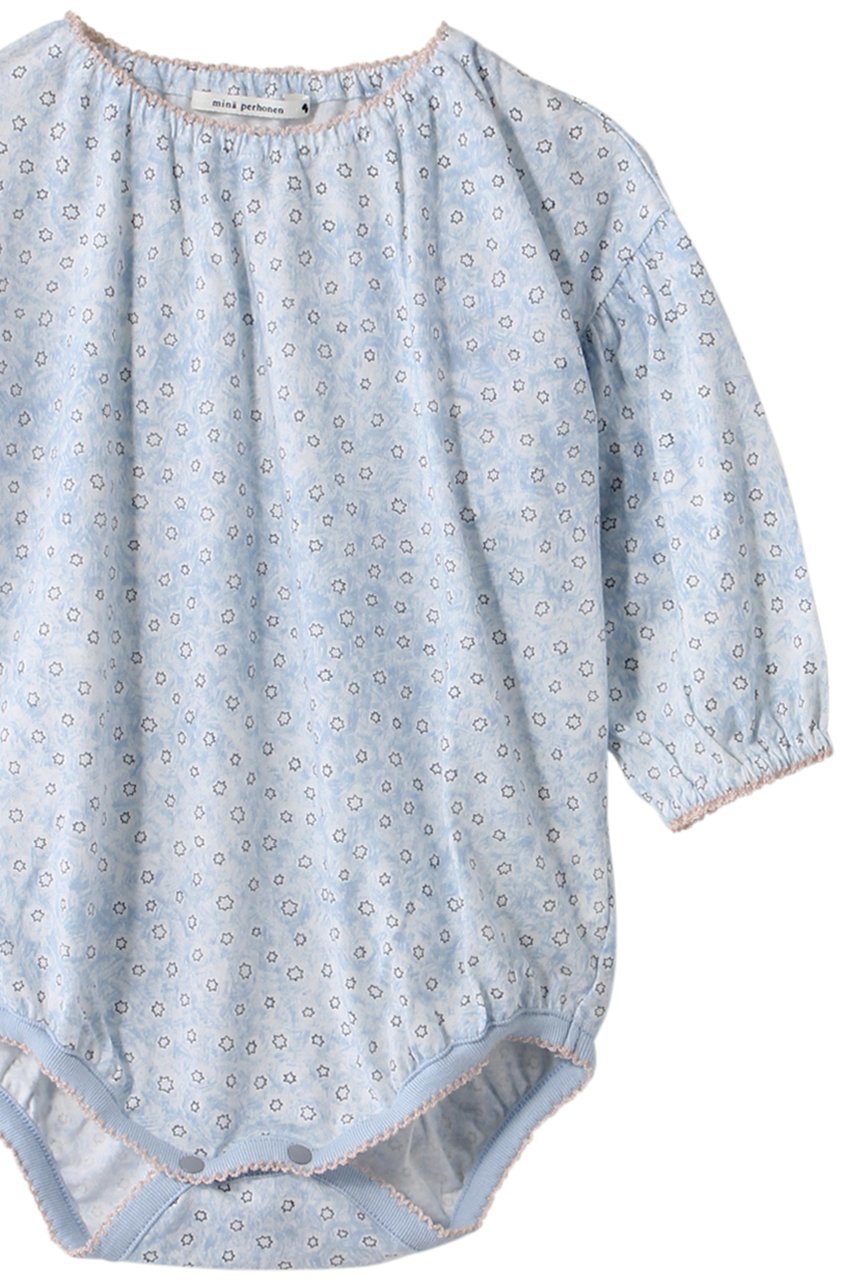 【ミナ ペルホネン/mina perhonen / KIDS】の【BABY】yume-hoshi トップス ライトブルー 80 人気、トレンドファッション・服の通販 founy(ファニー) 　ファッション　Fashion　キッズファッション　Fashion for Kids　トップス・カットソー　Cut & Sew Tops　おすすめ　Recommended / Our Picks　ギフト プレゼント　Gift / Present　ギャザー　Gathered, Ruffled　ベビー　Baby, Babywear　レース　Lace, Lace Fabric　ロンパース　Romper, Jumpsuit　other-3|ID: prp329100003699082 ipo3291000000036236010