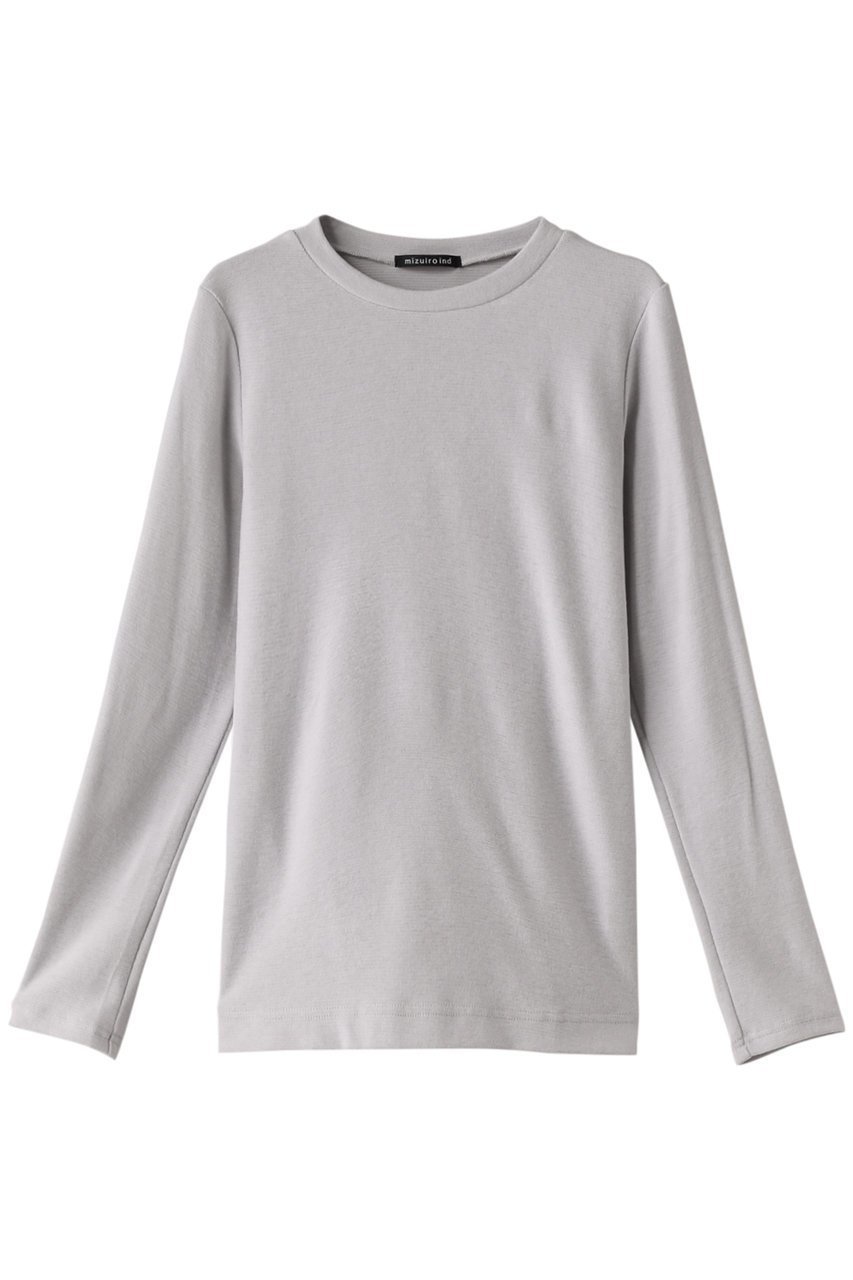 【ミズイロ インド/mizuiro ind】のcrew neck long slv T Tシャツ インテリア・キッズ・メンズ・レディースファッション・服の通販 founy(ファニー) 　ファッション　Fashion　レディースファッション　WOMEN　トップス・カットソー　Tops/Tshirt　シャツ/ブラウス　Shirts/Blouses　ロング / Tシャツ　T-Shirts　カットソー　Cut and Sewn　なめらか　Smooth　インナー　Inner　シンプル　Simple　スリーブ　Sleeve　ベーシック　Basic　ロング　Long　l.gray|ID: prp329100003702167 ipo3291000000028425135