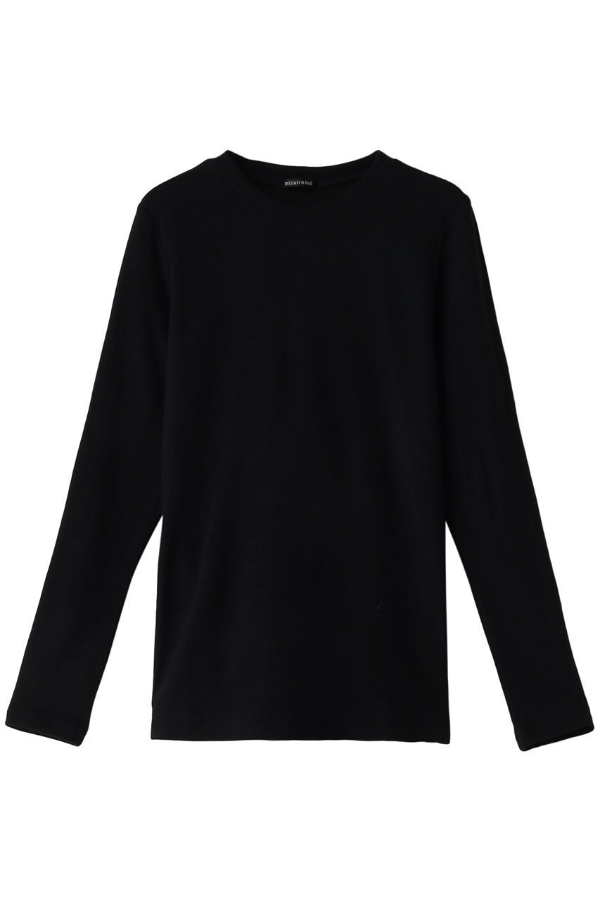 【ミズイロ インド/mizuiro ind】のcrew neck long slv T Tシャツ インテリア・キッズ・メンズ・レディースファッション・服の通販 founy(ファニー) 　ファッション　Fashion　レディースファッション　WOMEN　トップス・カットソー　Tops/Tshirt　シャツ/ブラウス　Shirts/Blouses　ロング / Tシャツ　T-Shirts　カットソー　Cut and Sewn　なめらか　Smooth　インナー　Inner　シンプル　Simple　スリーブ　Sleeve　ベーシック　Basic　ロング　Long　black|ID: prp329100003702167 ipo3291000000028425136