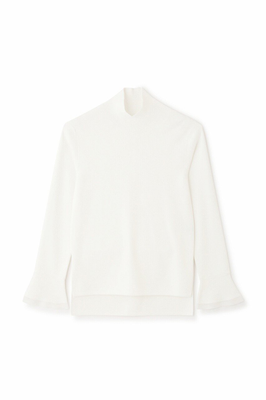 【アドーア/ADORE】のソフトストレッチニット インテリア・キッズ・メンズ・レディースファッション・服の通販 founy(ファニー) 　ファッション　Fashion　レディースファッション　Fashion for Women　トップス・カットソー　Cut & Sew Tops　ニット　Knit Tops & Sweaters　カジュアルプルオーバー・ニットトップス　Pullovers & Knit Tops / Casual Pullovers　インナー　Innerwear　カフス　Cuff Design　スタンド　Stand Collar, Upright Stand　ホワイト|ID: prp329100003705978 ipo3291000000033715932