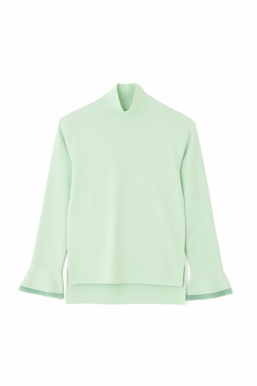 【アドーア/ADORE】のソフトストレッチニット インテリア・キッズ・メンズ・レディースファッション・服の通販 founy(ファニー) 　ファッション　Fashion　レディースファッション　Fashion for Women　トップス・カットソー　Cut & Sew Tops　ニット　Knit Tops & Sweaters　カジュアルプルオーバー・ニットトップス　Pullovers & Knit Tops / Casual Pullovers　インナー　Innerwear　カフス　Cuff Design　スタンド　Stand Collar, Upright Stand　ライトグリーン|ID: prp329100003705978 ipo3291000000033715934