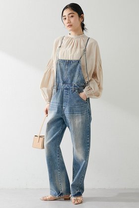【ウィムガゼット/Whim Gazette】のデニムオールインワン2 人気、トレンドファッション・服の通販 founy(ファニー) ファッション Fashion レディースファッション Fashion for Women パンツ Pants & Trousers ストレート Straight, Straight Cut デニム Denim, Jeans Material パッチ Patch, Appliqué ヒョウ Leopard, Animal Print ユーズド Used, Vintage-Look |ID:prp329100003706015