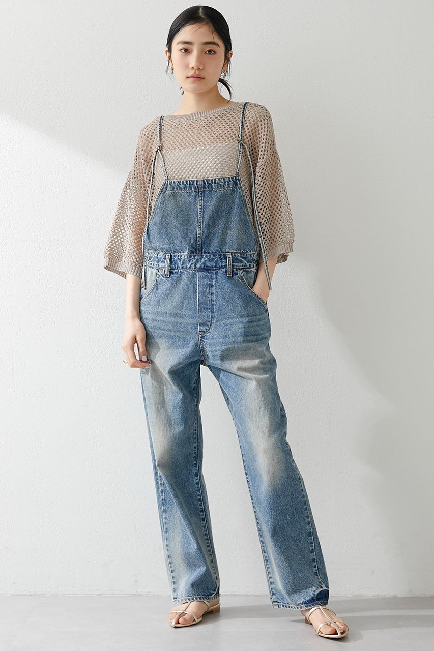 【ウィムガゼット/Whim Gazette】のデニムオールインワン2 人気、トレンドファッション・服の通販 founy(ファニー) 　ファッション　Fashion　レディースファッション　Fashion for Women　パンツ　Pants & Trousers　ストレート　Straight, Straight Cut　デニム　Denim, Jeans Material　パッチ　Patch, Appliqué　ヒョウ　Leopard, Animal Print　ユーズド　Used, Vintage-Look　再入荷　Restock / Back in Stock　other-6|ID: prp329100003706015 ipo3291000000035488157