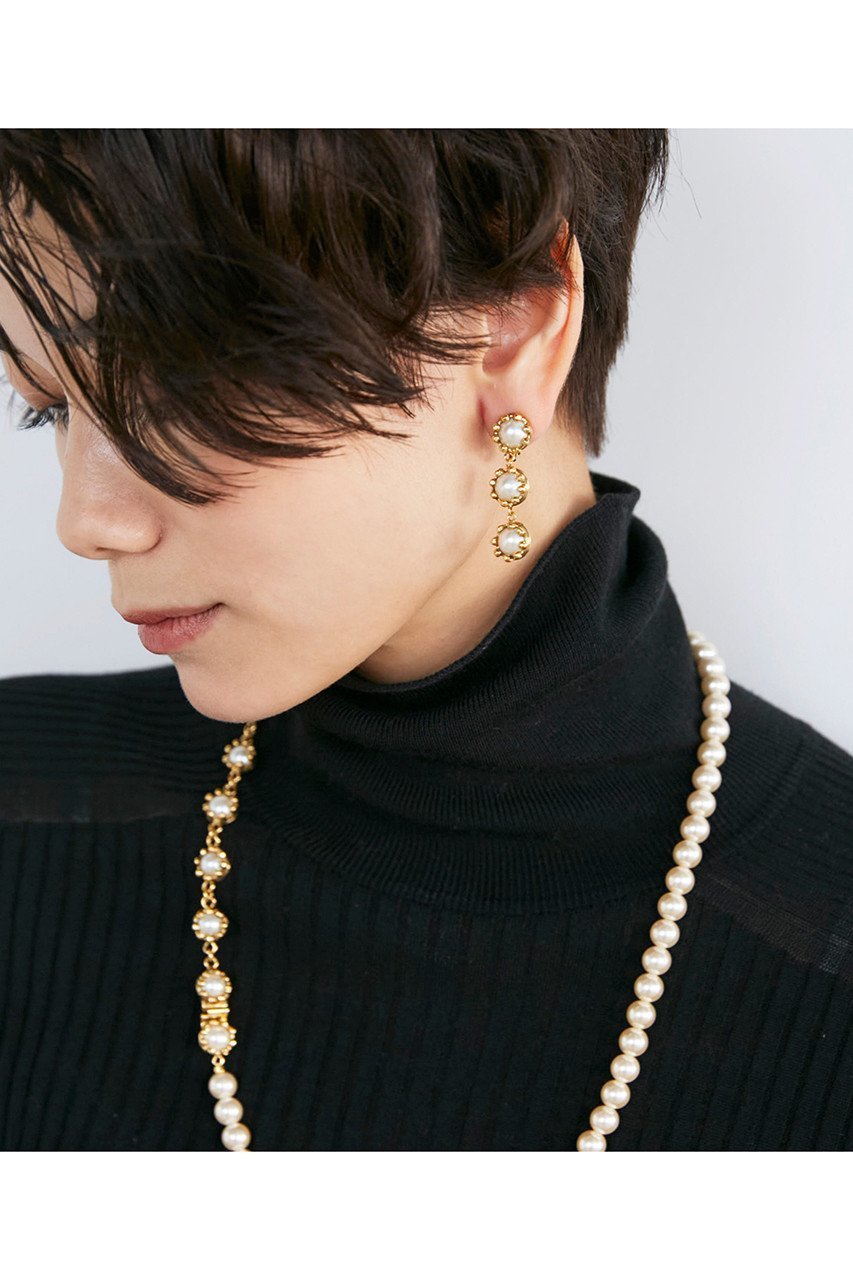 【アデル ビジュー/ADER bijoux】のCUTSTEEL flower cabochon ピアス 人気、トレンドファッション・服の通販 founy(ファニー) 　ファッション　Fashion　レディースファッション　Fashion for Women　ジュエリー　Jewelry　ファッションリング　Fashion Rings　イヤリング・フープ・ドロップタイプ　Hoop, Drop & Clip Earrings　イヤリング　Earrings　ネックレス　Necklace, Pendant Necklace　パール　Pearl, Pearl Accent　フランス　France, French　人気　Popular, Best Seller　定番　Standard, Basic Item　other-2|ID: prp329100003707000 ipo3291000000035471208