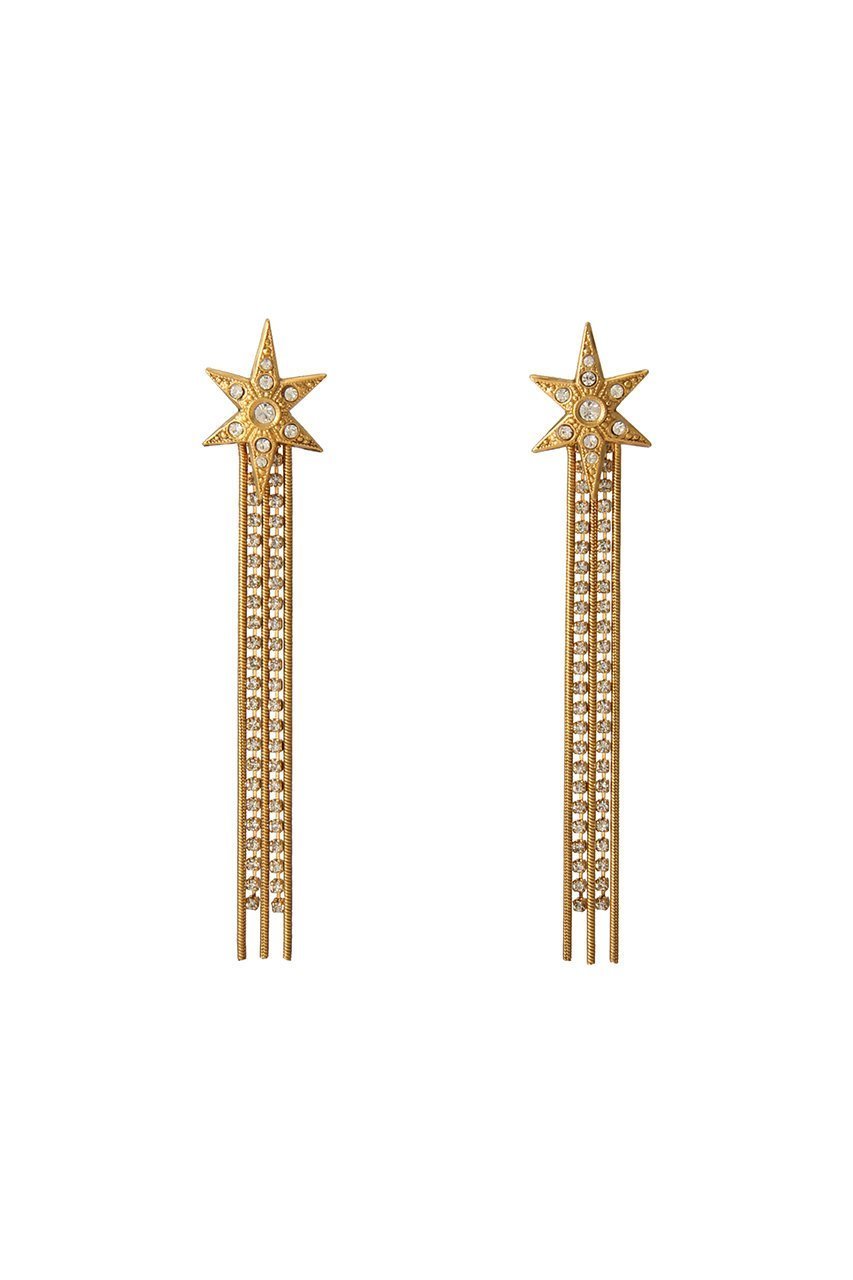 【アデル ビジュー/ADER bijoux】のSTAR stone fringe 2way ピアス インテリア・キッズ・メンズ・レディースファッション・服の通販 founy(ファニー) ファッション Fashion レディースファッション Fashion for Women ジュエリー Jewelry ファッションリング Fashion Rings イヤリング・フープ・ドロップタイプ Hoop, Drop & Clip Earrings イヤリング Earrings エレガント 上品 Elegant ガラス Glass, Glassware クリスタル Crystal, Swarovski 人気 Popular, Best Seller 定番 Standard, Basic Item ゴールド|ID: prp329100003707002 ipo3291000000035757887