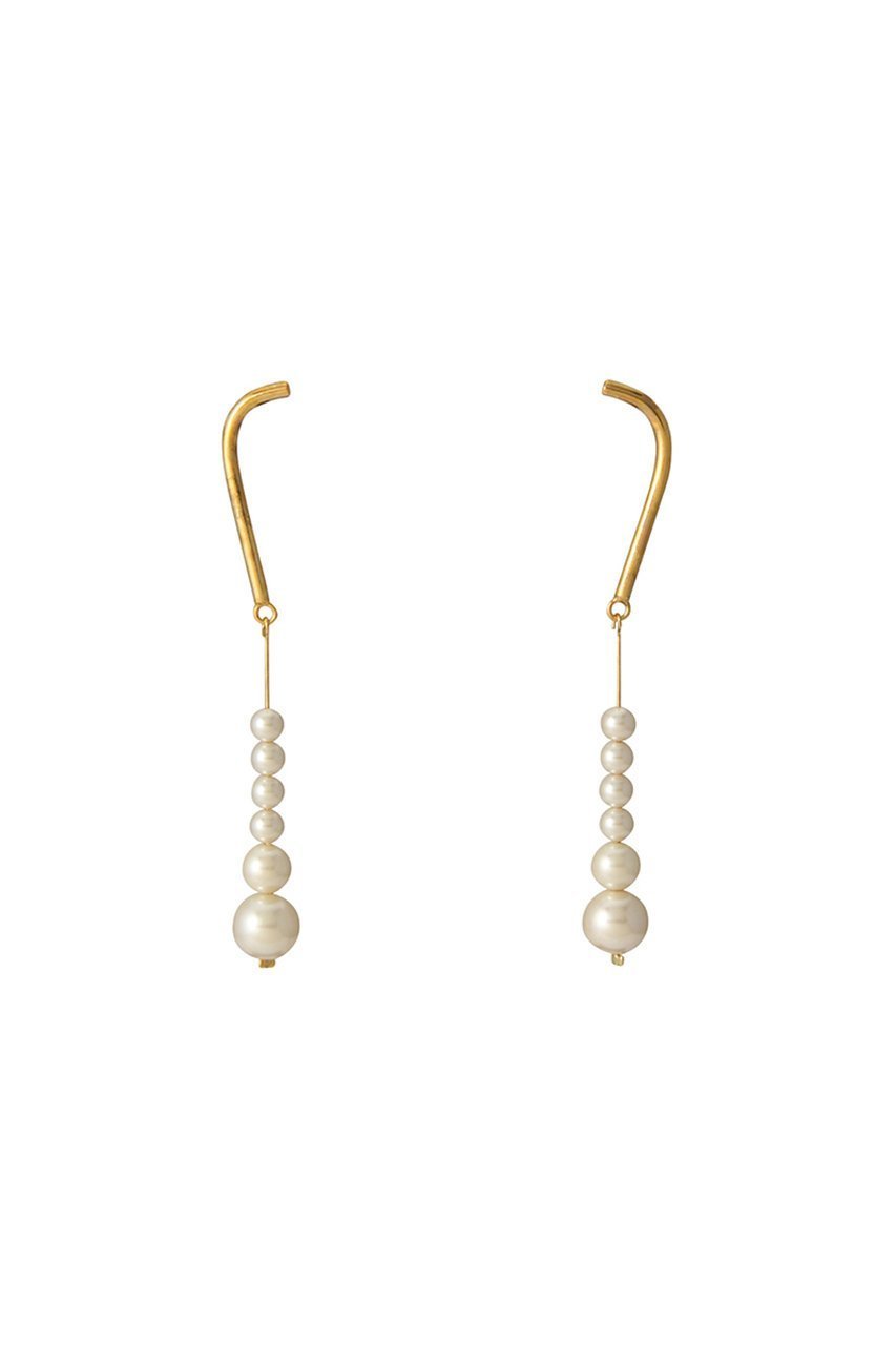 【アデル ビジュー/ADER bijoux】のNUAGE curve pearl ピアス インテリア・キッズ・メンズ・レディースファッション・服の通販 founy(ファニー) 　ファッション　Fashion　レディースファッション　WOMEN　ジュエリー　Jewelry　リング　Rings　イヤリング　Earrings　イヤリング　Earrings　エレガント 上品　Elegant　グラデーション　Gradation　パーティ　Party　パール　Pearl　メタル　Metal　リュクス　Luxe　ゴールド|ID: prp329100003707006 ipo3291000000024391743