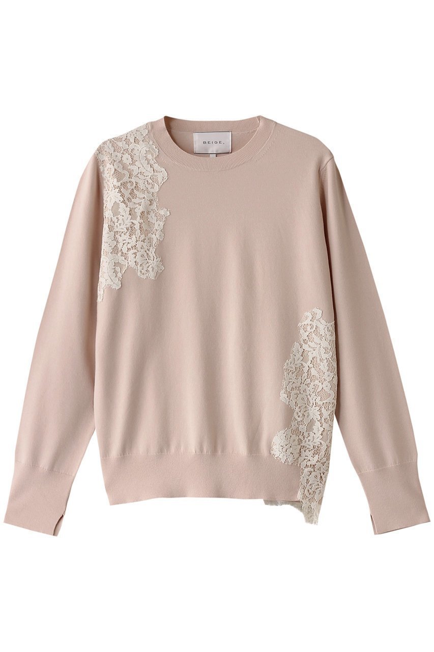 【ベイジ,/BEIGE,】のWILLOW(ウィロウ)/レースニット インテリア・キッズ・メンズ・レディースファッション・服の通販 founy(ファニー) ファッション Fashion レディースファッション Fashion for Women トップス・カットソー Cut & Sew Tops ニット Knit Tops & Sweaters カジュアルプルオーバー・ニットトップス Pullovers & Knit Tops / Casual Pullovers アシンメトリー Asymmetrical Style クラシカル Classical, Vintage-Inspired バランス Balance, Style Balance ファブリック Fabric, Textile レース Lace, Lace Fabric Nude×Off White|ID: prp329100003708818 ipo3291000000032959996