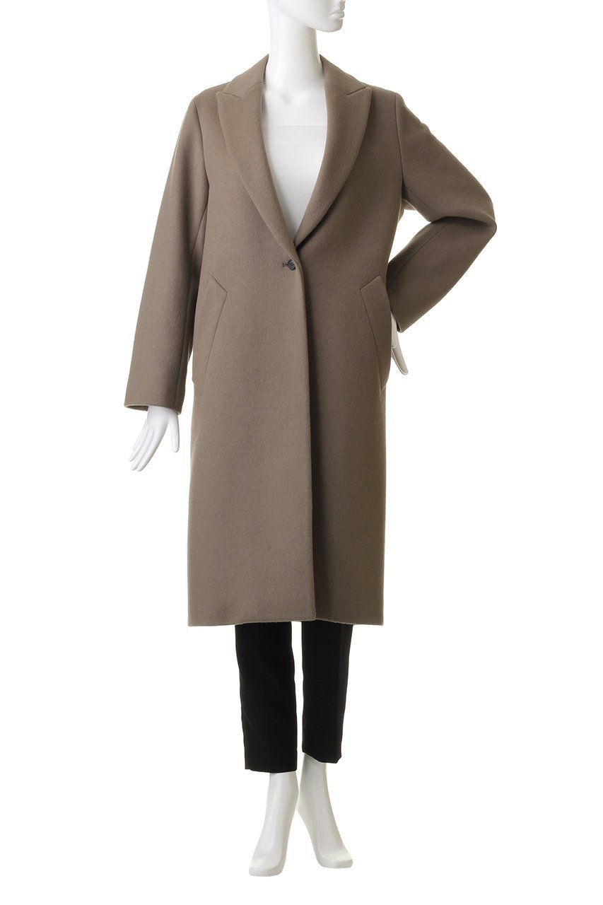 【ベイジ,/BEIGE,】のPASSY(パッシー)/ノーカラーロングコート 人気、トレンドファッション・服の通販 founy(ファニー) 　ファッション　Fashion　レディースファッション　Fashion for Women　アウター　Coat / Outerwear Collection　コート・ロングコート・ピーコート　Long Coats, Peacoats & More　ストレート　Straight, Straight Cut　ロング　Long, Long-Length　エレガント 上品　Elegant　定番　Standard, Basic Item　other-2|ID: prp329100003708822 ipo3291000000035489675