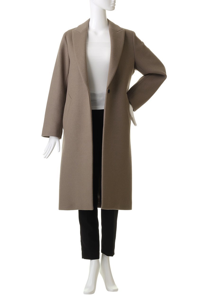 【ベイジ,/BEIGE,】のPASSY(パッシー)/ノーカラーロングコート 人気、トレンドファッション・服の通販 founy(ファニー) 　ファッション　Fashion　レディースファッション　Fashion for Women　アウター　Coat / Outerwear Collection　コート・ロングコート・ピーコート　Long Coats, Peacoats & More　ストレート　Straight, Straight Cut　ロング　Long, Long-Length　エレガント 上品　Elegant　定番　Standard, Basic Item　other-7|ID: prp329100003708822 ipo3291000000035489680