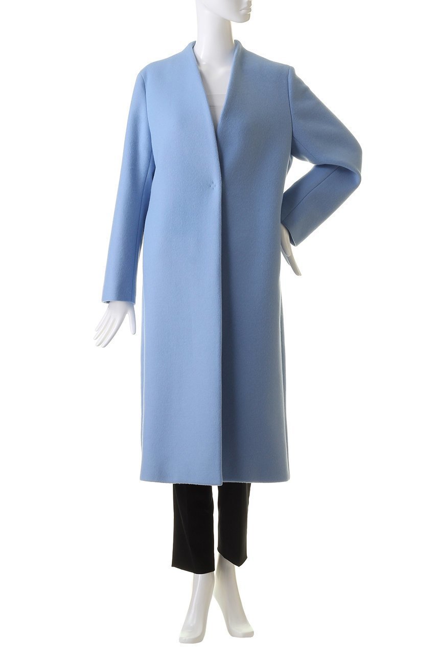 【ベイジ,/BEIGE,】のPASSY(パッシー)/ノーカラーロングコート 人気、トレンドファッション・服の通販 founy(ファニー) 　ファッション　Fashion　レディースファッション　Fashion for Women　アウター　Coat / Outerwear Collection　コート・ロングコート・ピーコート　Long Coats, Peacoats & More　スタイリッシュ　Stylish, Fashionable　ストレート　Straight, Straight Cut　ロング　Long, Long-Length　エレガント 上品　Elegant　other-2|ID: prp329100003708823 ipo3291000000035824285