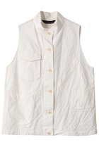 【ミズイロ インド/mizuiro ind】のstand collar work vest ベスト off white|ID:prp329100003708856