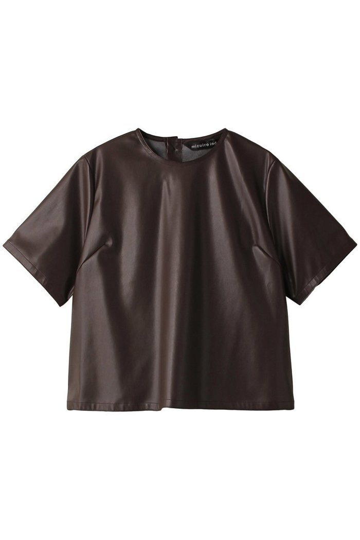 【ミズイロ インド/mizuiro ind】のimitation leather crew neck P/O プルオーバー インテリア・キッズ・メンズ・レディースファッション・服の通販 founy(ファニー) https://founy.com/ ファッション Fashion レディースファッション WOMEN トップス・カットソー Tops/Tshirt シャツ/ブラウス Shirts/Blouses プルオーバー Pullover クロップド Cropped ショート Short シンプル Simple スリーブ Sleeve トレンド Trend フェイクレザー Faux Leather 半袖 Short Sleeve |ID: prp329100003710211 ipo3291000000029958194