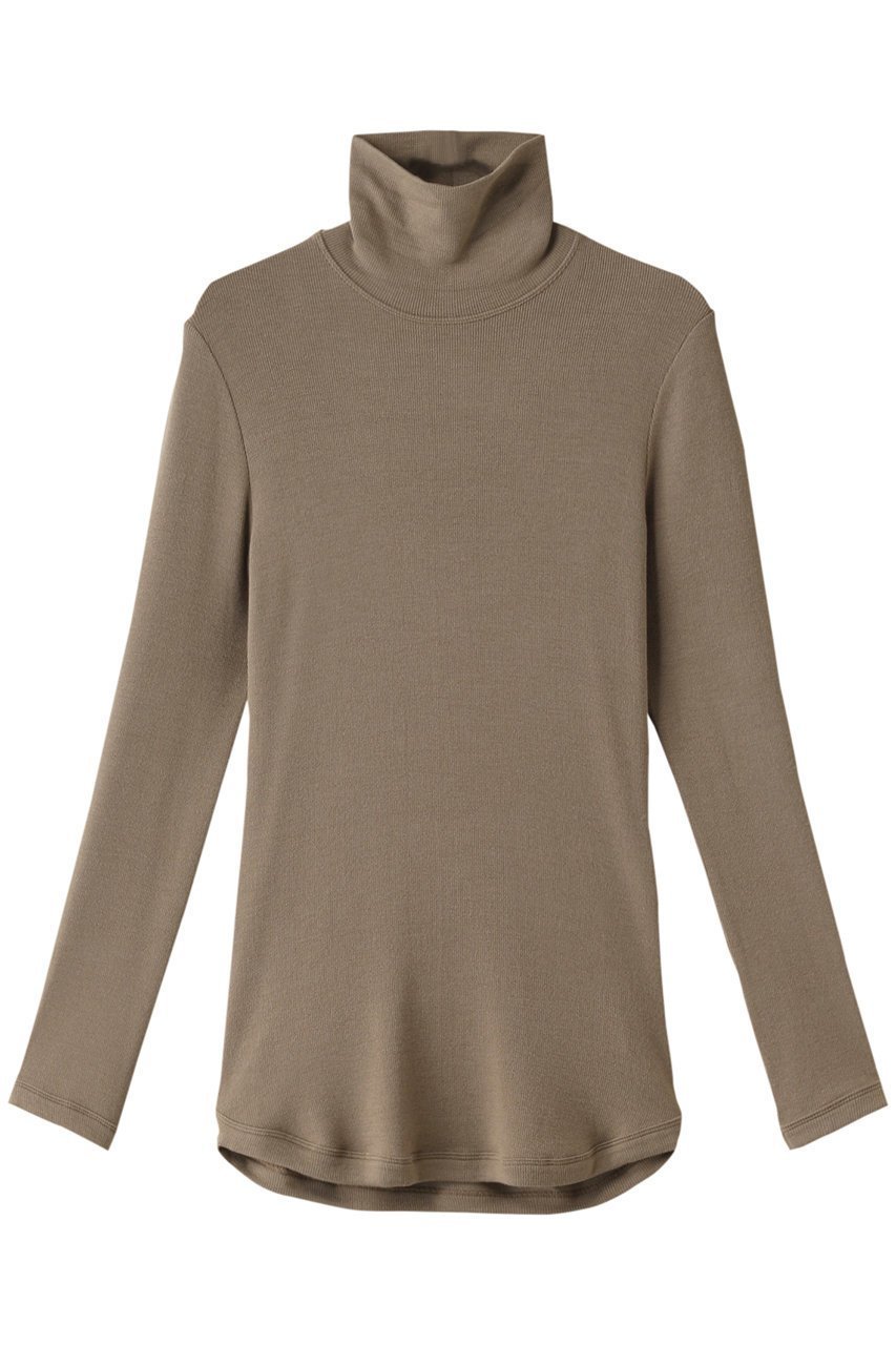 【ボーダーズ アット バルコニー/BORDERS at BALCONY】のハイネックリブTシャツ 人気、トレンドファッション・服の通販 founy(ファニー) 　ファッション　Fashion　レディースファッション　Fashion for Women　トップス・カットソー　Cut & Sew Tops　シャツ・ブラウス・オフィスカジュアル　Elegant Blouses & Button-Ups　ロングTシャツ・Tシャツ　Longline T-Shirts & Tees　カットソー・ベーシックTシャツ　Cut-and-Sewn Tops / Stretch Tees & Basics　なめらか　Smooth, Silky Texture　シルク　Silk, 100% Silk　シンプル　Simple, Minimal　スリーブ　Sleeve, Long Sleeve / Short Sleeve　タートルネック　Turtleneck, High Neck　ロング　Long, Long-Length　A/W・秋冬　Autumn/Winter　 other-1|ID: prp329100003711784 ipo3291000000032896762