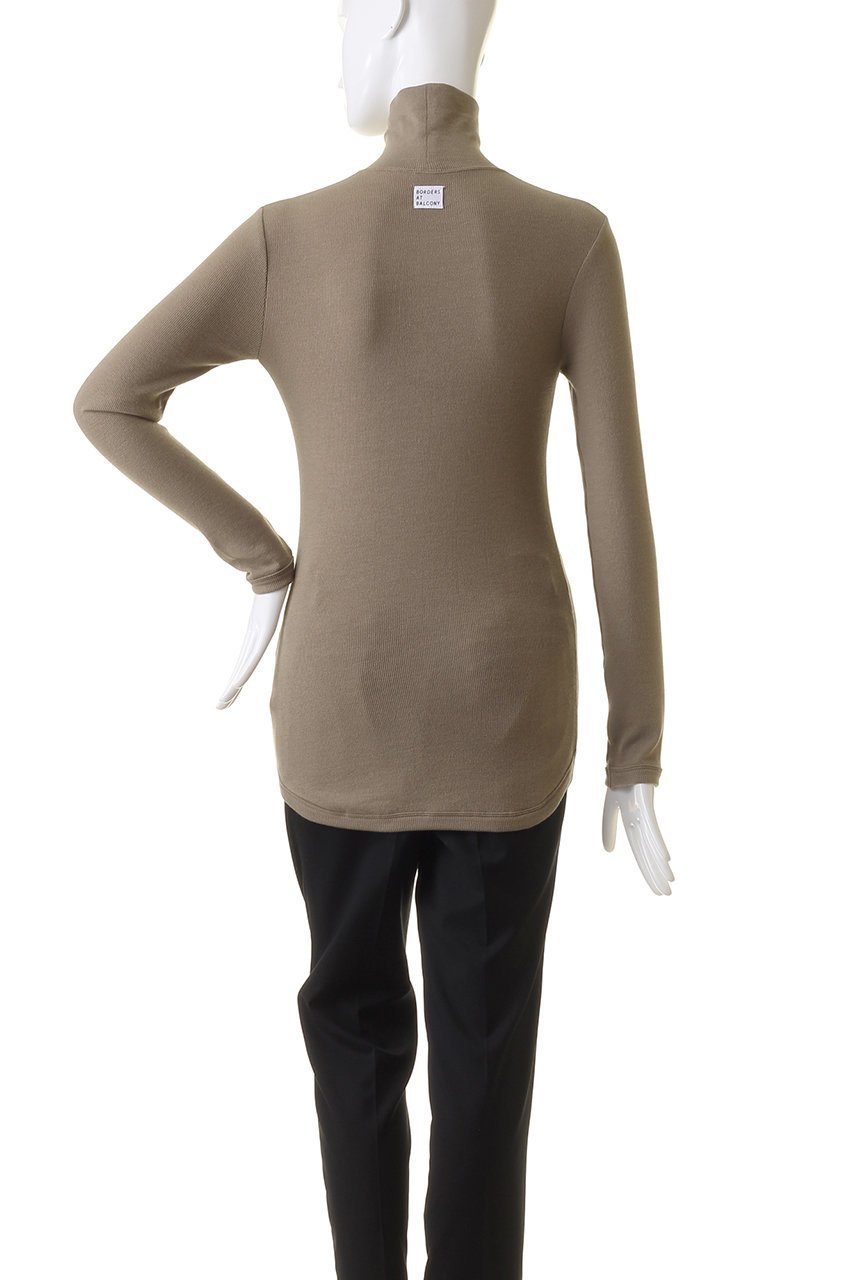【ボーダーズ アット バルコニー/BORDERS at BALCONY】のハイネックリブTシャツ 人気、トレンドファッション・服の通販 founy(ファニー) 　ファッション　Fashion　レディースファッション　Fashion for Women　トップス・カットソー　Cut & Sew Tops　シャツ・ブラウス・オフィスカジュアル　Elegant Blouses & Button-Ups　ロングTシャツ・Tシャツ　Longline T-Shirts & Tees　カットソー・ベーシックTシャツ　Cut-and-Sewn Tops / Stretch Tees & Basics　なめらか　Smooth, Silky Texture　シルク　Silk, 100% Silk　シンプル　Simple, Minimal　スリーブ　Sleeve, Long Sleeve / Short Sleeve　タートルネック　Turtleneck, High Neck　ロング　Long, Long-Length　A/W・秋冬　Autumn/Winter　other-4|ID: prp329100003711784 ipo3291000000032896778