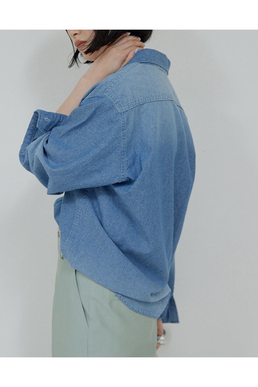 【ガリャルダガランテ/GALLARDAGALANTE】のダンガリーシャツ 人気、トレンドファッション・服の通販 founy(ファニー) 　ファッション　Fashion　レディースファッション　WOMEN　トップス・カットソー　Tops/Tshirt　シャツ/ブラウス　Shirts/Blouses　おすすめ　Recommend　シンプル　Simple　スリーブ　Sleeve　ダンガリー　Dungarees　ロング　Long　NEW・新作・新着・新入荷　New Arrivals　other-6|ID: prp329100003712705 ipo3291000000031698974