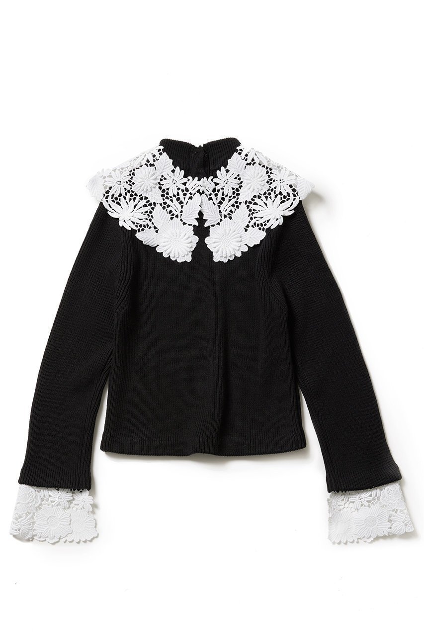 【アロー/aLORS】のPull a dentelle Alex ニット 人気、トレンドファッション・服の通販 founy(ファニー) 　ファッション　Fashion　レディースファッション　WOMEN　トップス・カットソー　Tops/Tshirt　ニット　Knit Tops　プルオーバー　Pullover　カフス　Cuffs　コンパクト　Compact　ミラノ　Milan　レース　Race　other-2|ID: prp329100003712724 ipo3291000000031390566