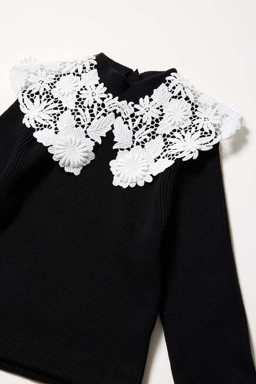 【アロー/aLORS】のPull a dentelle Alex ニット 人気、トレンドファッション・服の通販 founy(ファニー) 　ファッション　Fashion　レディースファッション　WOMEN　トップス・カットソー　Tops/Tshirt　ニット　Knit Tops　プルオーバー　Pullover　カフス　Cuffs　コンパクト　Compact　ミラノ　Milan　レース　Race　other-3|ID: prp329100003712724 ipo3291000000031390568