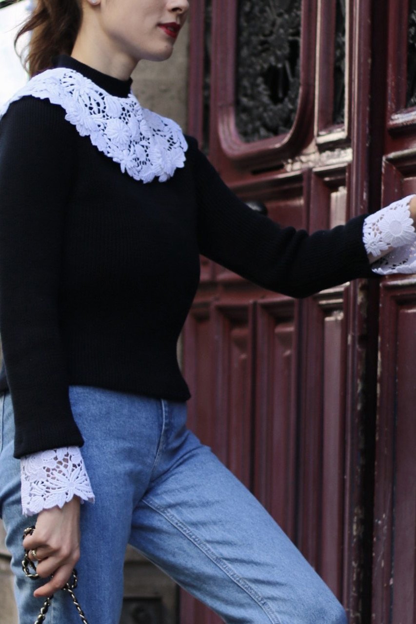 【アロー/aLORS】のPull a dentelle Alex ニット 人気、トレンドファッション・服の通販 founy(ファニー) 　ファッション　Fashion　レディースファッション　WOMEN　トップス・カットソー　Tops/Tshirt　ニット　Knit Tops　プルオーバー　Pullover　カフス　Cuffs　コンパクト　Compact　ミラノ　Milan　レース　Race　other-8|ID: prp329100003712724 ipo3291000000031390578
