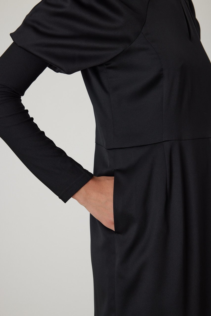 【リムアーク/RIM.ARK】のShoulder volume Iline dress/ドレス・ワンピース 人気、トレンドファッション・服の通販 founy(ファニー) 　ファッション　Fashion　レディースファッション　Fashion for Women　ワンピース　Dresses　フォーマル・パーティードレス・結婚式用ドレス　Elegant & Casual Dresses　チュニック　Tunic Tops & Dresses　オケージョン　Occasion Wear　ギャザー　Gathered, Ruffled　ストレッチ　Stretch, Stretchy Fabric　チュニック　Tunic, Long Top　ドレス　Dress, One-Piece　パウダー　Powder, Soft Tone　ロング　Long, Long-Length　other-7|ID: prp329100003712737 ipo3291000000035365885