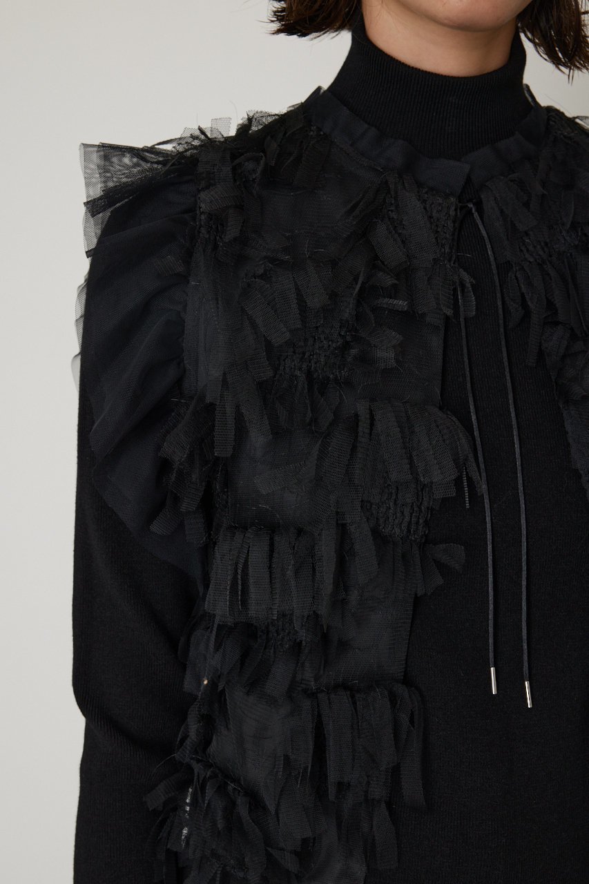 【リムアーク/RIM.ARK】のTulle mini vest/ベスト 人気、トレンドファッション・服の通販 founy(ファニー) 　ファッション　Fashion　レディースファッション　Fashion for Women　アウター　Coat / Outerwear Collection　トップス・カットソー　Cut & Sew Tops　キャミソール&ノースリーブ　Camisoles & Sleeveless Tops　シャツ・ブラウス・オフィスカジュアル　Elegant Blouses & Button-Ups　ベスト&ジレ / 重ね着スタイル　Vests & Gilets　チュール　Tulip, Tulip Motif　ノースリーブ　Sleeveless, No-Sleeve　ベスト　Vest, Waistcoat　other-7|ID: prp329100003712742 ipo3291000000032885512