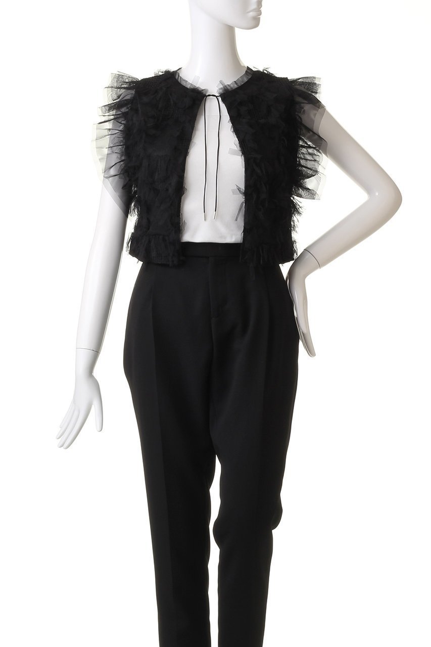 【リムアーク/RIM.ARK】のTulle mini vest/ベスト 人気、トレンドファッション・服の通販 founy(ファニー) 　ファッション　Fashion　レディースファッション　Fashion for Women　アウター　Coat / Outerwear Collection　トップス・カットソー　Cut & Sew Tops　キャミソール&ノースリーブ　Camisoles & Sleeveless Tops　シャツ・ブラウス・オフィスカジュアル　Elegant Blouses & Button-Ups　ベスト&ジレ / 重ね着スタイル　Vests & Gilets　チュール　Tulip, Tulip Motif　ノースリーブ　Sleeveless, No-Sleeve　ベスト　Vest, Waistcoat　other-2|ID: prp329100003712742 ipo3291000000035674890