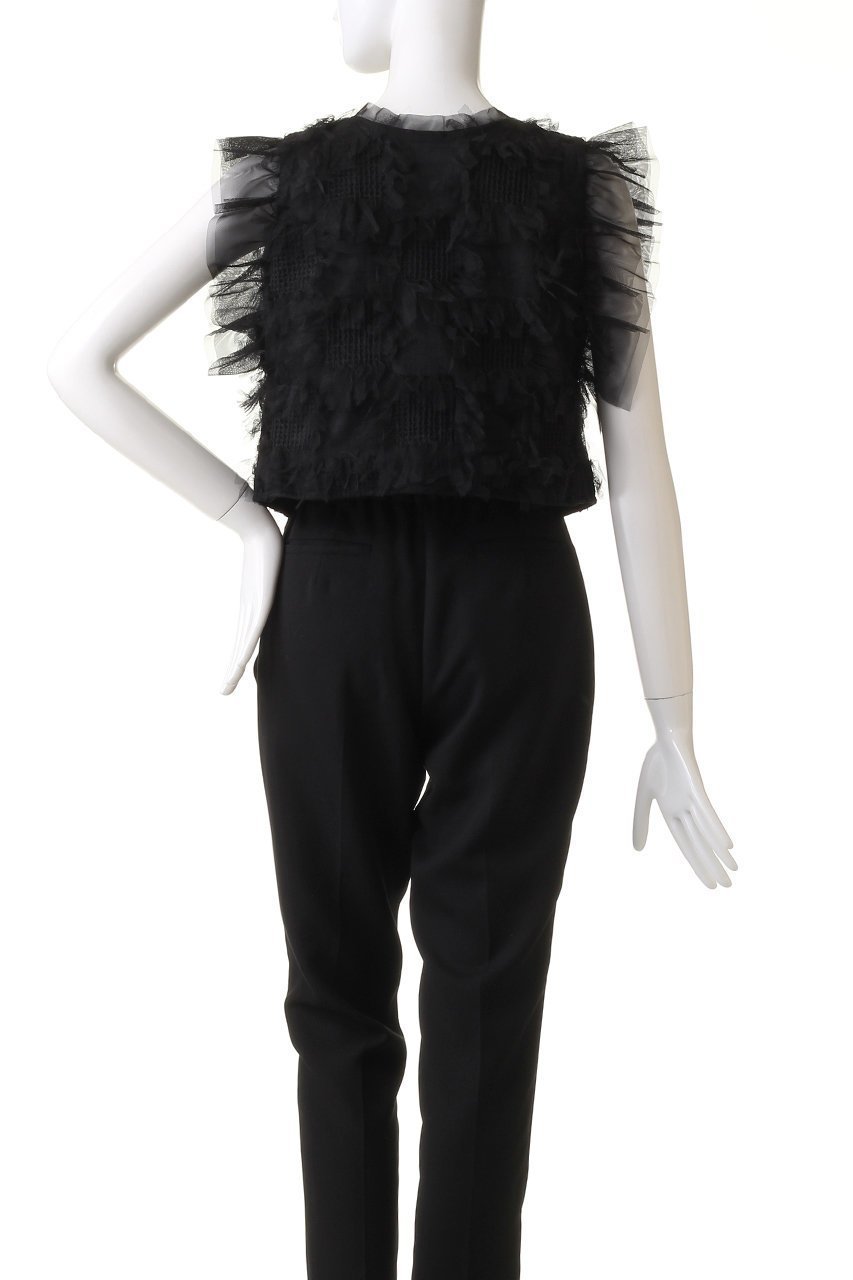 【リムアーク/RIM.ARK】のTulle mini vest/ベスト 人気、トレンドファッション・服の通販 founy(ファニー) 　ファッション　Fashion　レディースファッション　Fashion for Women　アウター　Coat / Outerwear Collection　トップス・カットソー　Cut & Sew Tops　キャミソール&ノースリーブ　Camisoles & Sleeveless Tops　シャツ・ブラウス・オフィスカジュアル　Elegant Blouses & Button-Ups　ベスト&ジレ / 重ね着スタイル　Vests & Gilets　チュール　Tulip, Tulip Motif　ノースリーブ　Sleeveless, No-Sleeve　ベスト　Vest, Waistcoat　other-4|ID: prp329100003712742 ipo3291000000035674894