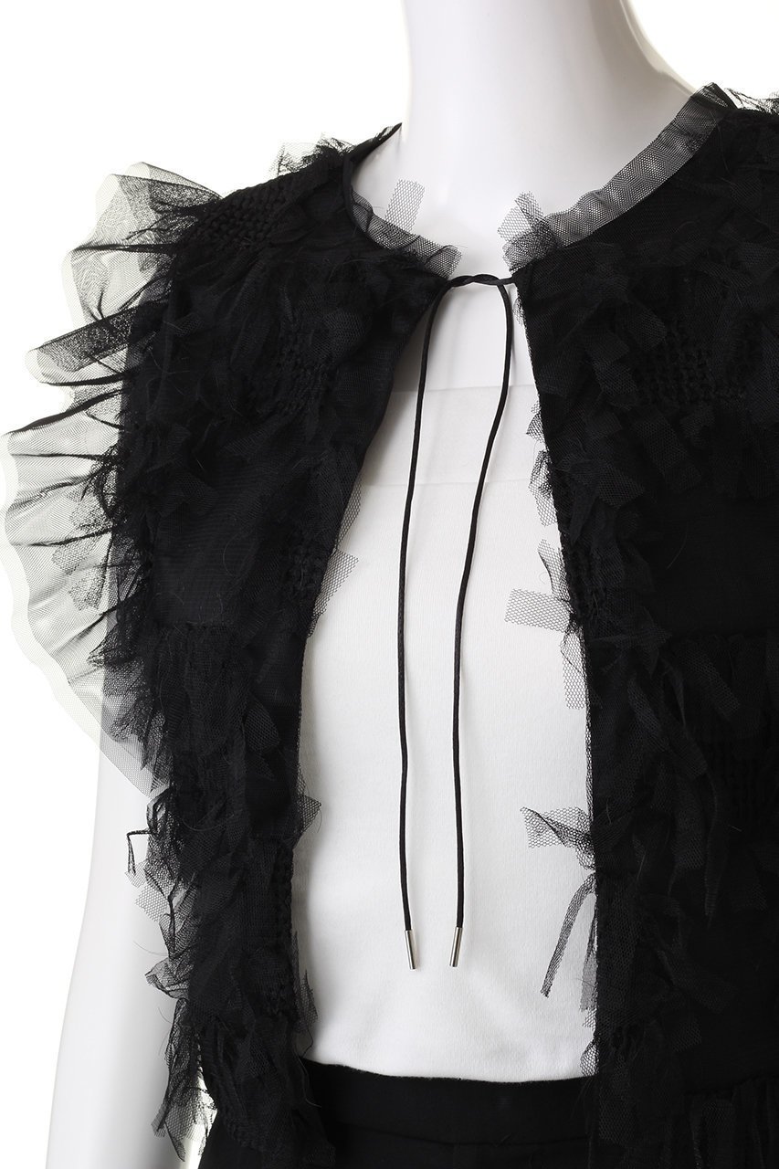 【リムアーク/RIM.ARK】のTulle mini vest/ベスト 人気、トレンドファッション・服の通販 founy(ファニー) 　ファッション　Fashion　レディースファッション　Fashion for Women　アウター　Coat / Outerwear Collection　トップス・カットソー　Cut & Sew Tops　キャミソール&ノースリーブ　Camisoles & Sleeveless Tops　シャツ・ブラウス・オフィスカジュアル　Elegant Blouses & Button-Ups　ベスト&ジレ / 重ね着スタイル　Vests & Gilets　チュール　Tulip, Tulip Motif　ノースリーブ　Sleeveless, No-Sleeve　ベスト　Vest, Waistcoat　other-5|ID: prp329100003712742 ipo3291000000035674895