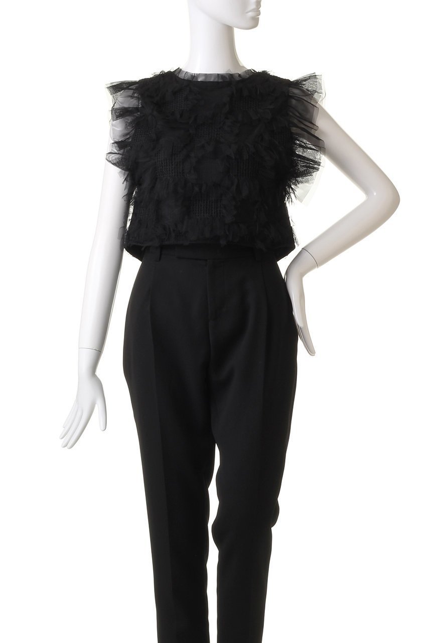 【リムアーク/RIM.ARK】のTulle mini vest/ベスト 人気、トレンドファッション・服の通販 founy(ファニー) 　ファッション　Fashion　レディースファッション　Fashion for Women　アウター　Coat / Outerwear Collection　トップス・カットソー　Cut & Sew Tops　キャミソール&ノースリーブ　Camisoles & Sleeveless Tops　シャツ・ブラウス・オフィスカジュアル　Elegant Blouses & Button-Ups　ベスト&ジレ / 重ね着スタイル　Vests & Gilets　チュール　Tulip, Tulip Motif　ノースリーブ　Sleeveless, No-Sleeve　ベスト　Vest, Waistcoat　other-6|ID: prp329100003712742 ipo3291000000035674896