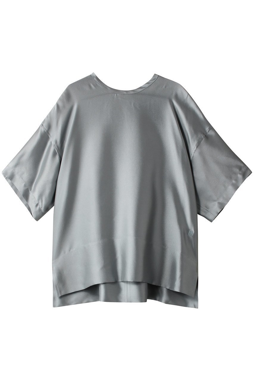 【ブラミンク/BLAMINK】の【BLMK】シルク インティメイト ショートブラウス インテリア・キッズ・メンズ・レディースファッション・服の通販 founy(ファニー) 　ファッション　Fashion　レディースファッション　Fashion for Women　トップス・カットソー　Cut & Sew Tops　シャツ・ブラウス・オフィスカジュアル　Elegant Blouses & Button-Ups　ショート　Short, Short Length　シルク　Silk, 100% Silk　スリーブ　Sleeve, Long Sleeve / Short Sleeve　ボトム　Bottoms, Lower Wear　定番　Standard, Basic Item　ライトグレー|ID: prp329100003713692 ipo3291000000035739615